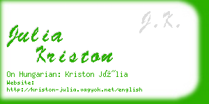 julia kriston business card